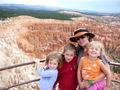 Kerri and kids overlooking Bryce Canyon