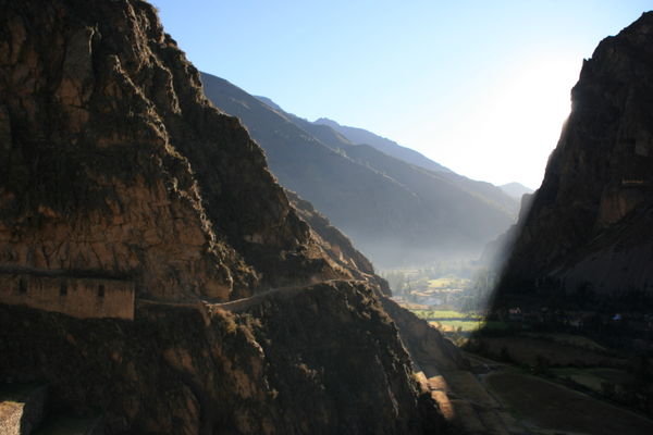 A View of the Sacred Valley of the Incas from OIlantaytambo