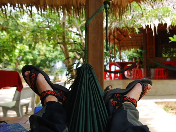 These feet were made for walkin' or lying in a hammock.