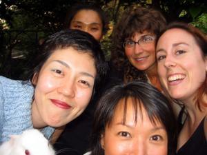 Our crew-Yuko, Yuka, me, Bonnie and our old teacher Grazia