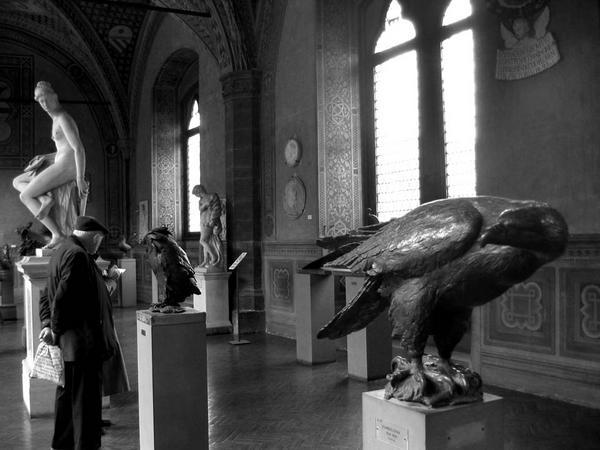 Giambologna's famous sculptures of birds. Watch or be watched. 