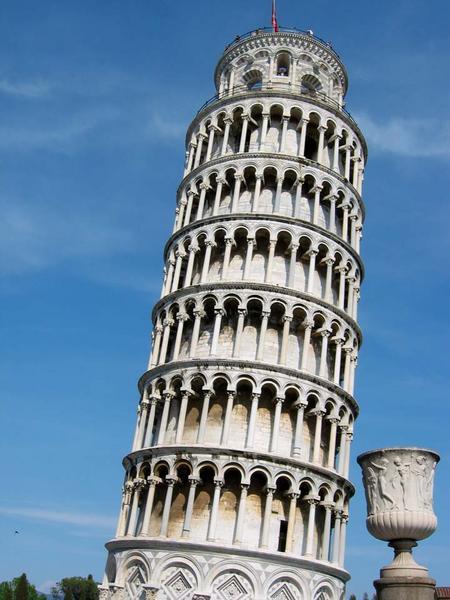 The leaning tower-believe it or not. For those never here, take a look at the ceramic sculpture on the right which is your reference point...