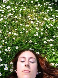 in the daisies in Pisa-remember to feel this joy and remember....