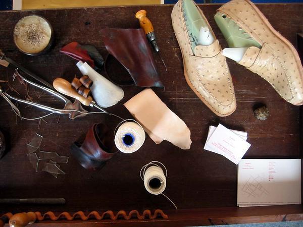 the shoe maker's table....