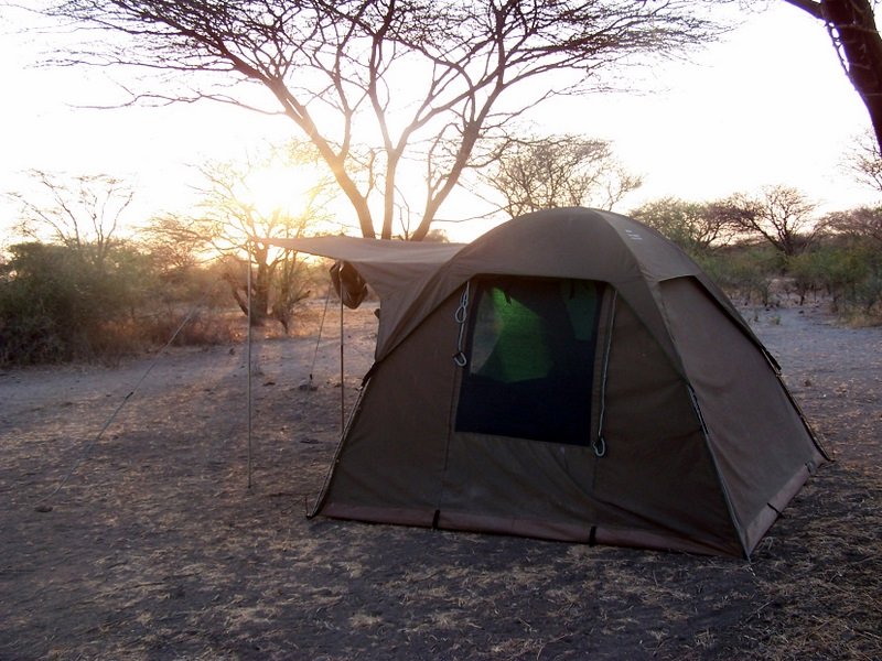 Our tent in the Maasai village