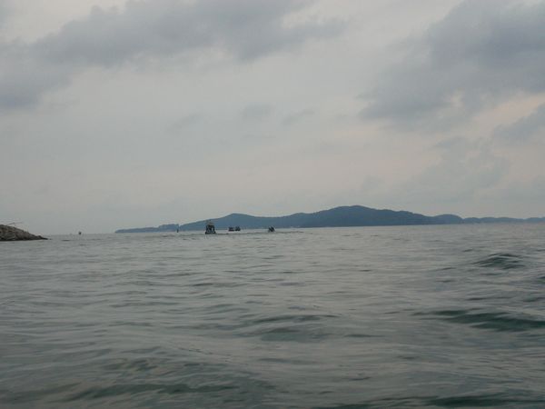 Ko Samet in the distance - not sure why its looking cloudy as it was hot and sunny when we got there!!
