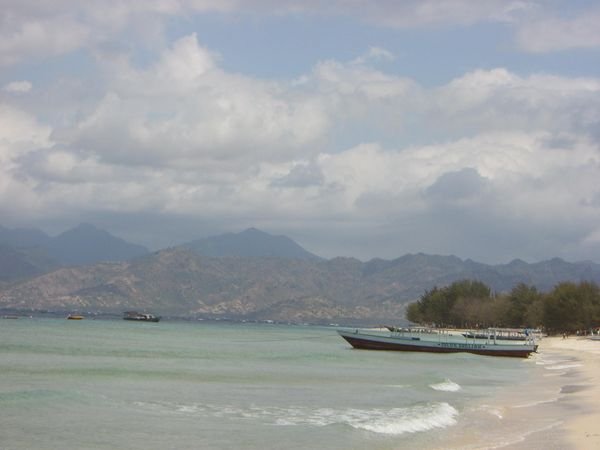 Lombok in the distance