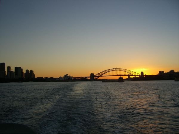 Sunset on the way to manly