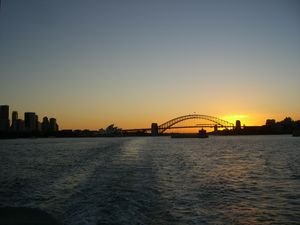 Sunset on the way to manly