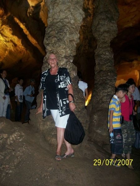In cave