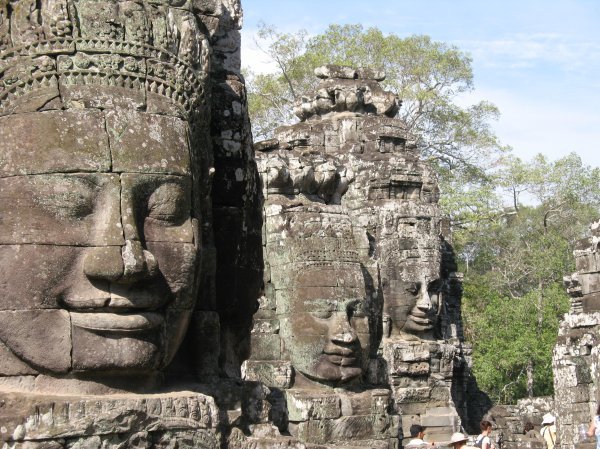 Three faces at Angkor Thom