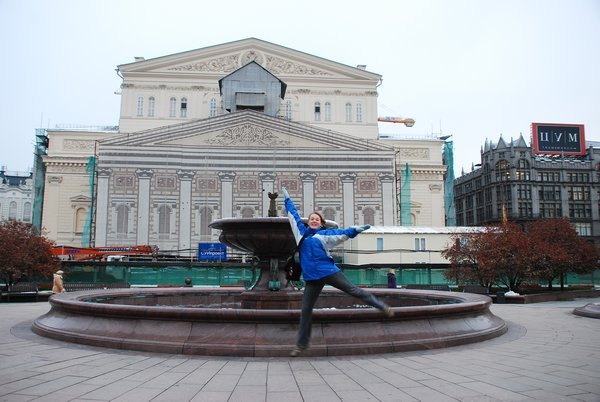 Dancing in front of the Balshoi