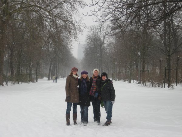 Out in snowy Brussels