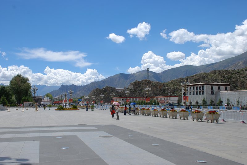 The huge square opposite Potala Palace