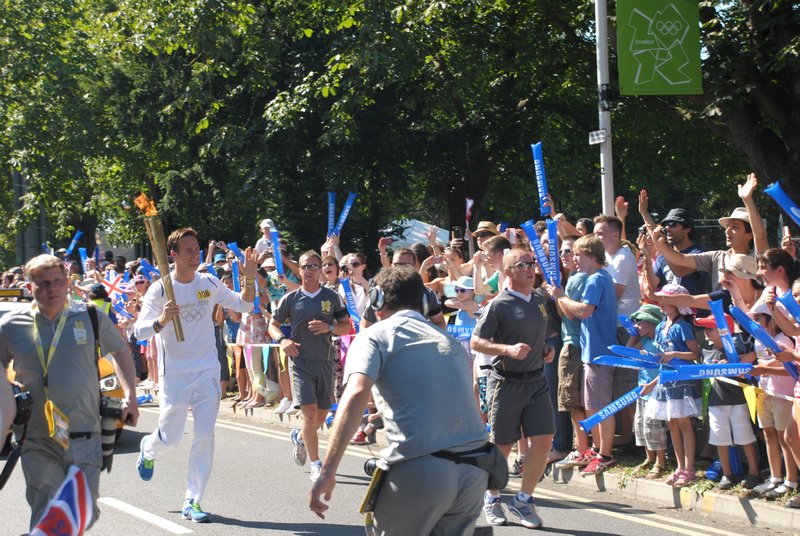 Michael Vaughan carries the flame