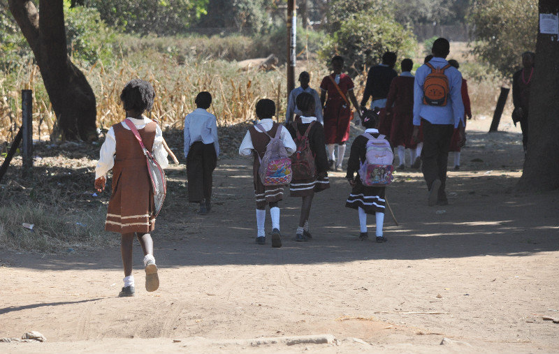 Kids on the way to school