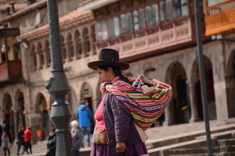 Traditional Dress in the city square