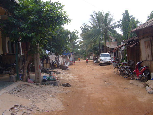 la rue de l'hotel a Siem Reap