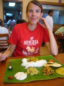 Isa et son repas indien dans little india
