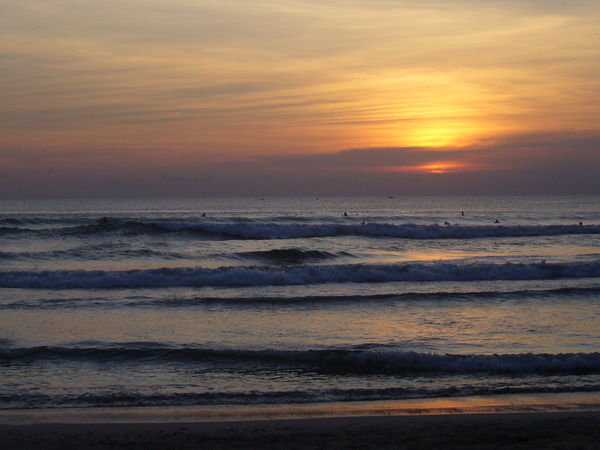 Coucher de soleil sur Bali, le dernier avant de rentrer...