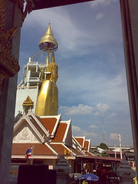 Standing Buddha overlooking Bangkok