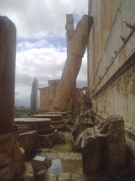 Outside the Bacchus temple