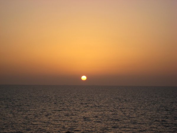 Sunset on Dubai coast