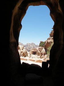 Doorway view of ancient Petra