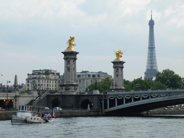 Paris cityscape from the boat
