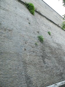 The walls around the Vatican city