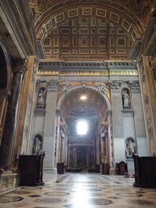 One of the many hallways within the Basilica