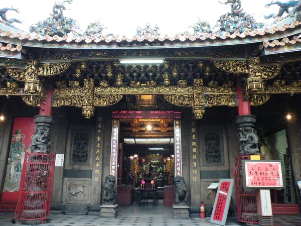 Entering a temple
