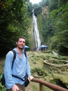 Myself enjoying the waterfall