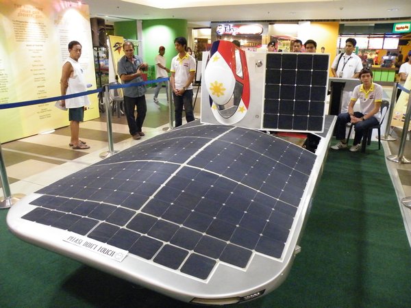 Solar power car on tour