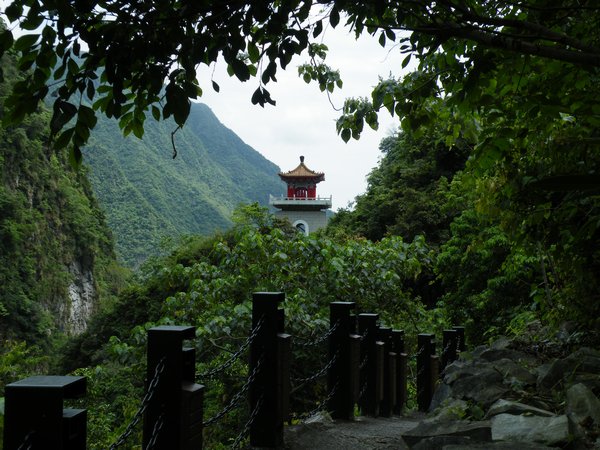 Taroko temple blending with nature