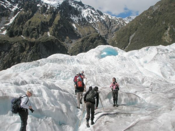 Tramping on the glacier...