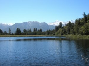 Lake Matheson and the Southern Alps