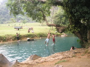 The swimming hole at the cave...