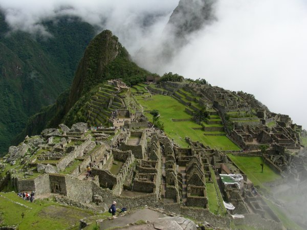 Machu Picchu 'Old Peak' hidden by clouds
