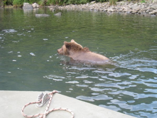 Bear right by our boat
