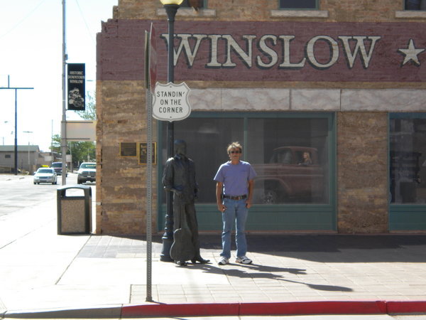 Randy Standing on the corner in Windslow, AZ