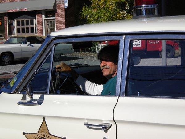 Randy in the squad car