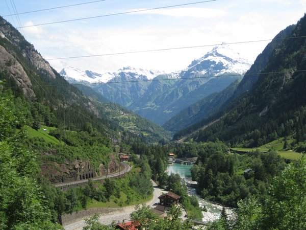 On the way to Interlaken - view on the Jungfrau