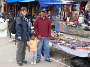 Bridget at Otavalo market.
