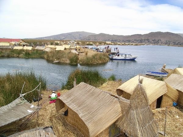 View over the Uros Islands.