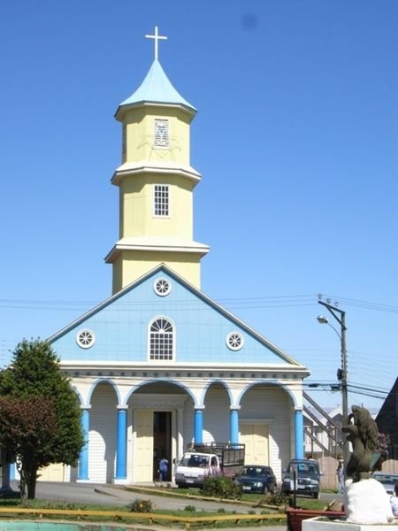 Chonchi church on Chiloe Island.