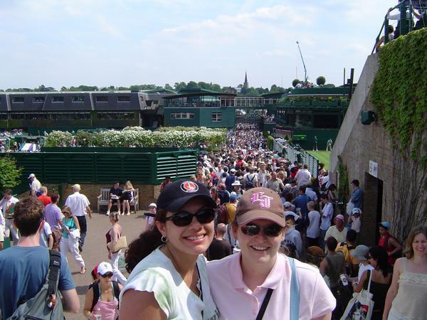 Audrey and Amanda with the later day crowds
