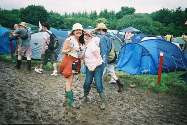 Amanda and Audrey looking quite pleased they both have wellies