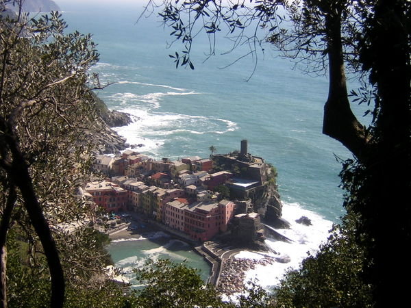 Looking down on Vernazza