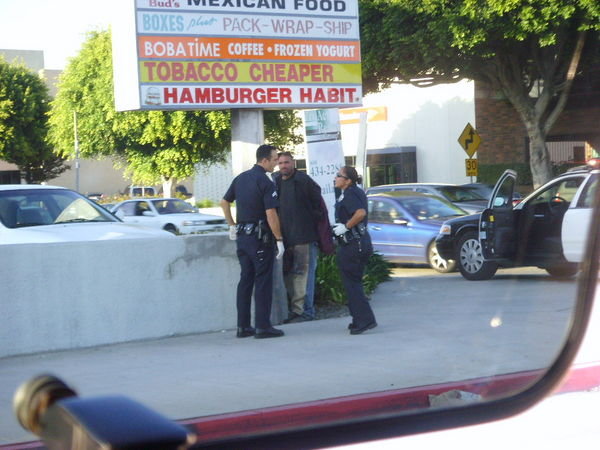 A guy getting arrested